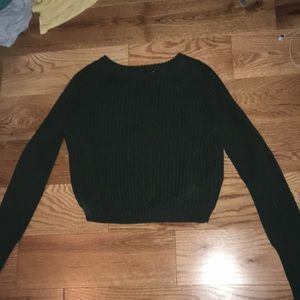 american apparel cropped crochet sweater
